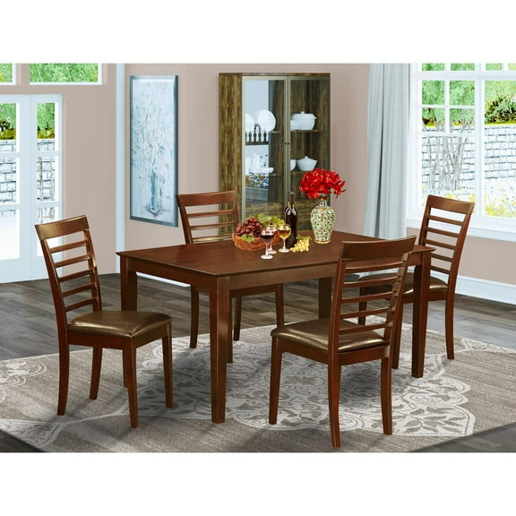 CAML5-MAH-LC 5 Pc Dining set-Dining Table and 4 Chairs