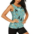 thumbnail image 2 of Fotbe Cute Dog Womens Loose Fit Casual Flowy Slim-Fit Tank Tops Athletic Round Neck Trendy Sleeveless Summer Tops for Gym and Yoga-, 2 of 9