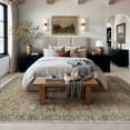 thumbnail image 2 of BERTHMEER 6'x9' Washable Area Rugs for Living Room Bedroom Kitchen Rugs Non Slip Brown Vintage Traditional Dorm Office Dining Room Farmhouse Oriental Distressed Rugs, 2 of 8
