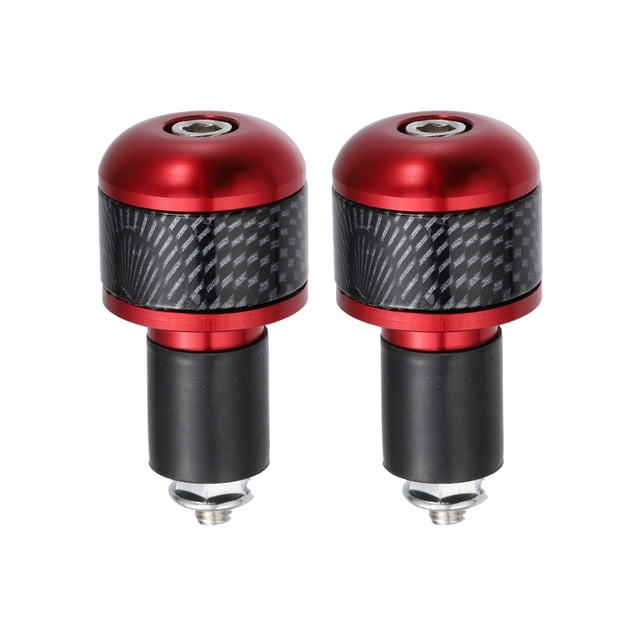 1 Par 7/8" 22mm Rojo Motocicleta Manillar Extremo Puños Barra Extremos Tapón
