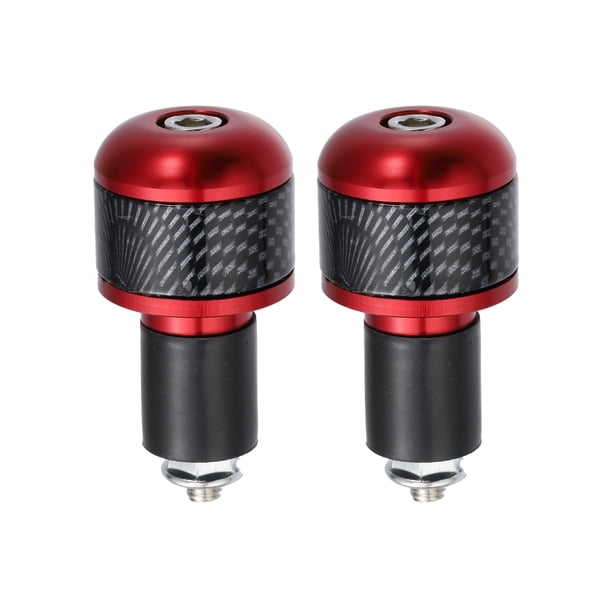1 Par 7/8" 22mm Rojo Motocicleta Manillar Extremo Puños Barra Extremos Tapón