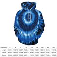 thumbnail image 2 of Blue Spiral Tie-dye Pattern 3D Print Hoodie Men Women Autumn Thin Pullover Sweatshirt Vintage Streetwear Tops, 2 of 6