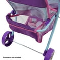 thumbnail image 5 of 509 Mermaid Twin Doll Stroller- Retractable Canopy, Storage & Travel, 2 Seats, Fits dolls up to 18", Kids 3+, 5 of 7