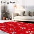 thumbnail image 2 of ODIKA 2'x3' Machine Washable Non-Slip Area Rug, Joyful Celebration Xmas Wonderland Enchanted Decorative Accent High Traffic Rug, Red, 606642, 2 of 7
