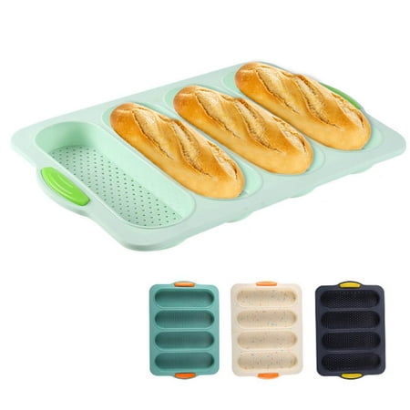 

TureClos Silicone French Bread Pan Baguette Baking Tray Non-Stick Loaf Pan for Baking Tool