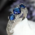 thumbnail image 5 of HOOUN Gorgeous Women 925 Silver Filled Wedding Band Ring Oval Cut Cubic Zircon Sz 6-10-#17-9, 5 of 6
