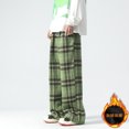 thumbnail image 3 of JUUYY Men's Pajama Pants Flannel Cotton Plaid Sleep Lounge Pants Bottoms Lounge Trendy Sweatpant with Pockets Green XXL, 3 of 8