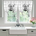 thumbnail image 4 of Vintage Grey Yak Balloon Curtains 63 Inch Length for Living Room/Bedroom, Bathtub Farmhouse Retro Art Rod Pocket Privacy Door Curtains Decorative Tie Up Shade for Window 52"x63", 4 of 8