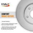 Max Advanced Brakes Rear Brake Rotors For 2019 2020 2021 Toyota Corolla w/10.43" Diameter Rotor