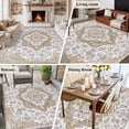 thumbnail image 5 of 5'x7' Area Rugs for Living Room Bedroom, Brown Boho Washable Rug Carpet Runner Indoor Outdoor, Vintage Abstract Art Floral Ethnic Tribe Non Slip Floor Mats Area Rug for Kitchen, Nursery, 5 of 8