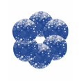 thumbnail image 7 of 13 Inch Round Placemats Set of 6, Blue Christmas Snowflakes Non Slip Heat Insulation PP Table Mats, Xmas Winter Textured Washable Place Mats for Kitchen Dining Party Table Decor, 7 of 7