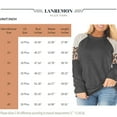 thumbnail image 3 of LANREMON Fall Tops for Women Oversized Workout T Shirt Casual Crew Neck Leopard Print Long Sleeve Plus Size Tunic Tops Darkgray 22 Plus, 3 of 7