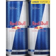 Red Bull Energy Drink, 80mg Caffeine, 8.4 fl. oz., Pack of 4 Cans