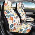 thumbnail image 3 of Uourmeti Floral Mushroom Rainbow Front Seat Covers for Automobile, Washable Stretch Polyester Fabric Automotive Seat Covers Set of 2 Pack, 3 of 12