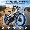 thumbnail image 4 of Seemoon Dual Motor Fat Tire Electric Bike, 52V Long Range E-Bike with 26"x4.0" Tires, Hydraulic Disc Brakes for Adults, 4 of 9