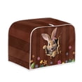 thumbnail image 2 of Suhoaziia 4 Slice Toaster Cover White Case Protector Toaster Covers Washable Easter Rabbit Kitchen Appliance Cover Kitchen Appliance Oil-Proof Anti-Fingerprint Protector Cover, 2 of 6
