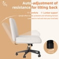 thumbnail image 3 of Silla Shintenchi ajustable giratoria con patas cruzadas beige, 3 of 4