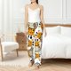 thumbnail image 4 of Balery Giraffes Head Pantalones de pijama para mujer, pijamas ultraligeros, pantalones de estar por casa-Medium, 4 of 6