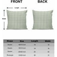 thumbnail image 6 of 2 Packs Decorative Cotton Throw Pillow Covers, Sage Green White Buffalo Plaid 18 x 18 Inch Square Reversible Soft Cushion Case for Couch Bedroom Sofa Living Room Chair Car, 6 of 6