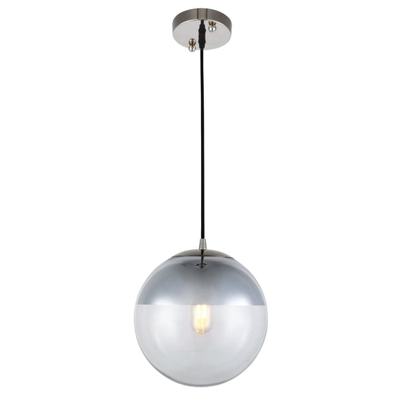 1142 Beckett Collection Pendant D:9in H:9in Lt:1 Polished Nickel Finish