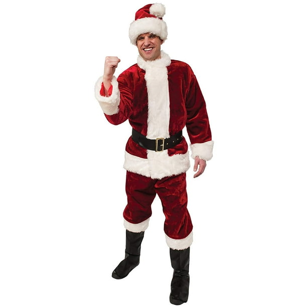 Rubie's Adult Crimson Regency Plush Santa Suit With Gloves (3X-Large) - Walmart.com - Walmart.com