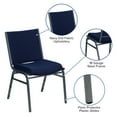thumbnail image 6 of Emma + Oliver Heavy Duty Navy Blue Dot Fabric Stack Chair, 6 of 12