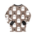 thumbnail image 6 of CAICJ98 Toddler Halloween Pajamas Boy Pumpkin Ghost Little Girls Pajamas Pjs Set Long Sleeve Kids Soft Cotton 2 Piece Sleepwear (8-9 Years,Coffee), 6 of 9