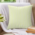 thumbnail image 3 of Pillow Covers 16x16 Set of 2, Yellow White Stripe Throw Pillow Covers Decorative Couch Cushion Cover, Modern Minimalist Geometric Striped Microfiber Soft Pillowcases for Bedroom Living Room Sofa, 3 of 9