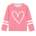 thumbnail image 5 of BRGZLK Girls Valentine Day Fashion Lovely Love Heart Letter Print Casual Round Neck Long Sleeve Pullover Tops Lover Gifts Pink A 11-12 Years, 5 of 5