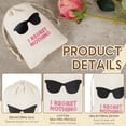 thumbnail image 4 of 24 Pcs Hangover Kit,Cotton Drawstring Bag,Printed Party Favor Pouch for Bachelorette Wedding Bridal Shower Party,Sunglasses Design, 4 of 10