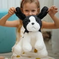 thumbnail image 5 of Weigedu Border Collie Puppy Dog Stuffed Animal Black and White 11 Inch, 5 of 11