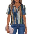 thumbnail image 4 of Fantaslook Womens Blouses Dressy Casual Tops Summer Short Sleeve V Neck Shirts Business Work Blouses, 4 of 10