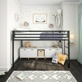 DHP Miles Metal Junior Twin Loft Bed, Black