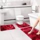 thumbnail image 4 of Juego de alfombras de baño de color mezclado oscuro, 3 unidades, alfombras para el baño de invierno, antideslizantes, suaves, absorbentes de agua, gruesas, lavables y fáciles de secar, 4 of 7