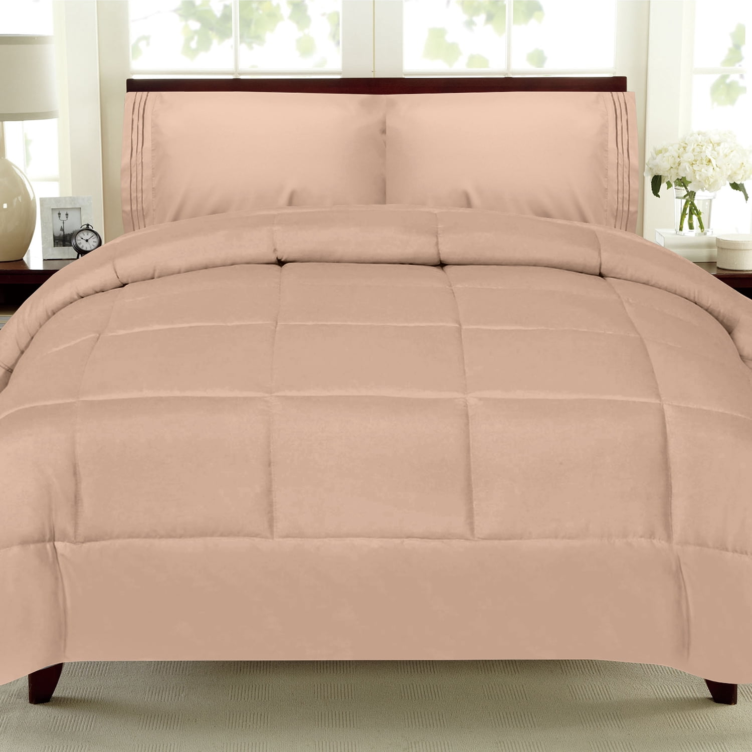 Sweet Home Collection Luxury 5 Piece Taupe Bed in a Bag, Twin Xl