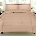 thumbnail image 2 of Luxury 4 Piece Bed-In-A-Bag Down Alternative Comforter & Sheet Set, Twin Extra-Long, Taupe By Sweet Home Collection, 2 of 5