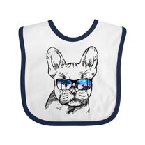Inktastic French Bulldog Portrait with Sunglasses Boys or Girls Baby Bib