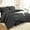 Dark Grey, variant on 7-Piece King Size Dark Emerald Green Solid Comforter Set, Lightweight Bedding with Comforter, Sheets, Pillowcases & Shams
