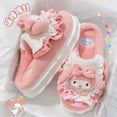 thumbnail image 3 of Sanrio Hello Kitty Cotton Slippers For Women My Melody Winter Thick Soft Sole Slides Indoor Floor Flat Home Non-Slip Shoes, 3 of 26