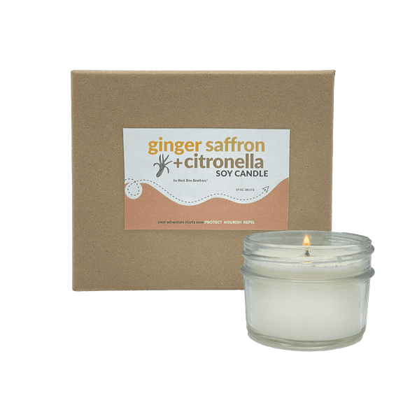 Ginger   Saffron Citronella Soy Candle - 3oz 1 Pack, Best Bee Brothers