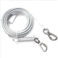 thumbnail image 1 of 32FT Dog Tie-Out for Outdoor Adventures, Multifunctional & Heavy Duty, Reflective Cable, Durable Clip, Chew Proof, Silver, 1 of 4
