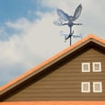 thumbnail image 2 of Iron Roof Mount Weather Vane Statue Decorative Ornament Wind Direction Indicator Leaf, 2 of 8