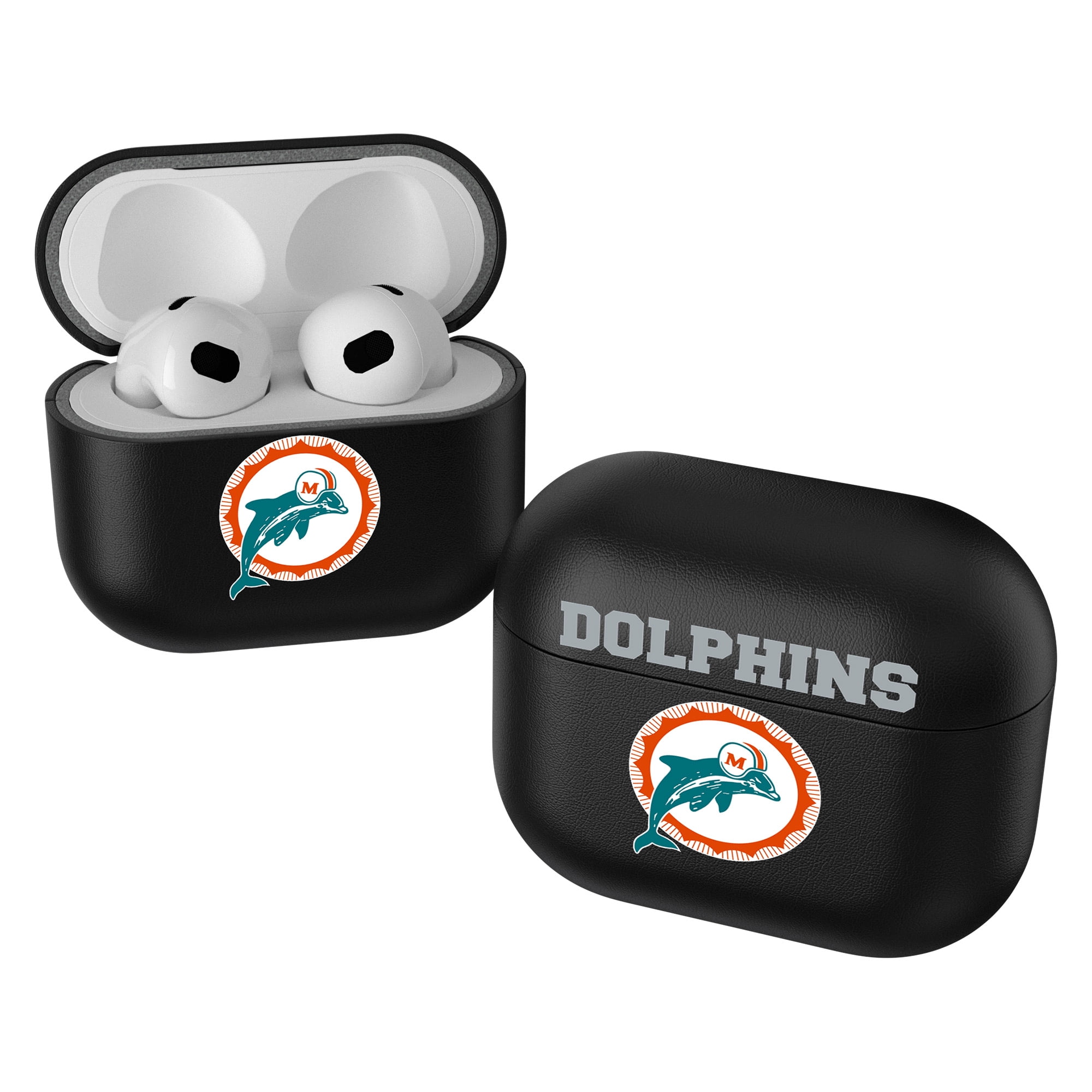 Keyscaper Black Miami Dolphins Insignia AirPods 3rd Gen Case Cover