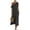 Black, variant on Chiffon Dresses for Women Polka Dot One Shoulder Maxi Dress Tie Strap Elastic Waist Boho Sundress, S