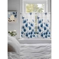 thumbnail image 3 of Navy Blue Floral Living Room Curtains 2 Panel, Spring Flowers Butterflies Wooden Cafe Window Treatment, Farmhouse Bedroom Bathroom Kitchen Curtains Drapes 104"x54", 3 of 6