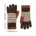 thumbnail image 2 of AWZXDE Stretchy Winter Knitted Gloves Full Finger Design for Men Women and Teens - Comfort and Style for Cold Days Khaki,One Size, 2 of 2