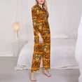 thumbnail image 3 of Fotbe Tiger Conjunto de Pijama de Manga Larga para Mujer con Estampado, Ropa de Dormir de 2 Piezas, Conjunto de Casa Suave y Cómodo con Bolsillos-Large, 3 of 7
