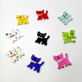 thumbnail image 4 of jifeng 50 Assorted Cat Shaped 2 Hole Flat Buttons For Sewing Wooden Buttons Crafts, 4 of 5