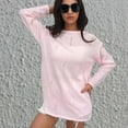 thumbnail image 5 of Nmnitkp Sweaters for Women Soft and Comfortable Women Long Sleeve Large Round Neck Button Down Sweater Solid Color Ribbed Knit Sweater Casual Relaxed Fit Pullover Jumper, 5 of 5