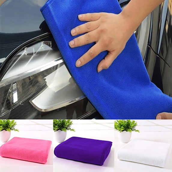 opvise Bathroom Kitchen Supplies Car Wash Microfiber Towel Hand Face Shower Washcloth Green